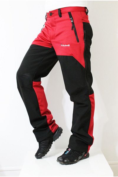 Mudwill Ανδρικό κόκκινο χειμερινό παντελόνι Softshell εξωτερικού χώρου
