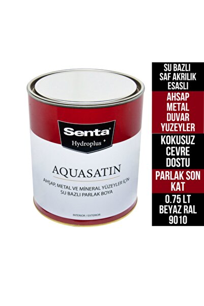 Senta Boya Senta Aquasatin Su Bazlı Ahşap,plastik Ve Metal Boyası Hydroplus 0...