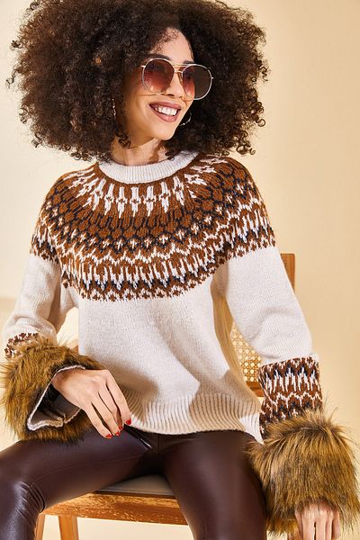 XHAN Pullover - Mehrfarbig - Regular Fit