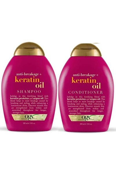 OGX Keratin Dead Shampoo and Conditioner - Anti-Break, 385ml
