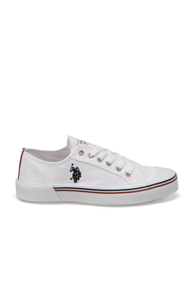 U.S. Polo Assn. Ανδρικά αθλητικά παπούτσια από λευκό ύφασμα Penelope