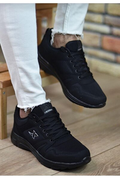 Özkan Ayakkabı Orthopedic Light Sole Unisex Black Walking Shoes