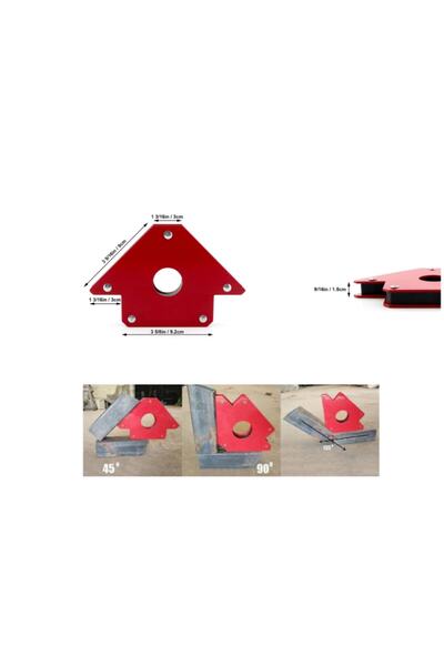 CEKSAN Mıknatıslı Kaynak Gönyesi 50lbs 2li Set Manyetik Açılı Kaynak Tutucu Mıknatıs Gönye
