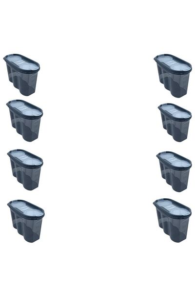 Buffer ® 8 Pieces 2 Lids Scale Food Storage Container - 1.2 Liters - Sa930