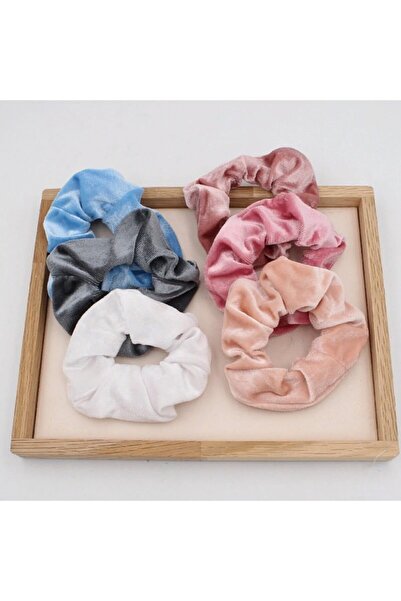 NSM Set de 6 agrafe de păr colorate din cauciuc