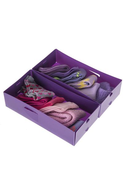Bosphorus Drawer Organizer 2 Pieces Box Purple 30x15x7cm 3 Liters