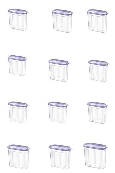 Buffer ® 12 Pieces 2 Lids Scale Food Dry Food Storage Box Container - 1.7 Liter - Sa935