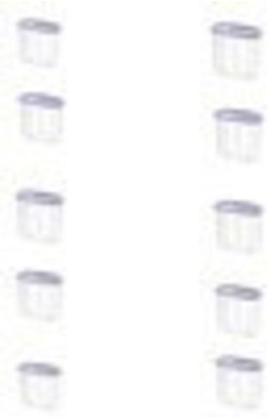 Buffer 2.4 Liter Food Dry Food Storage Box - 10 Pieces, 2 Lids, Scale
