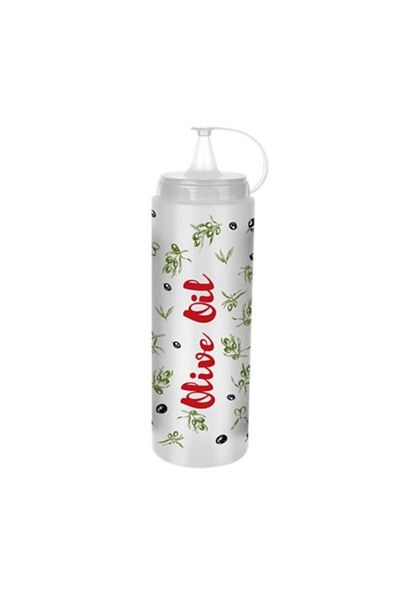 Buffer ® 10 قطع من زجاجة صلصة الزيت المقاومة للتسرب مع غطاء شفاف وعاء زيت بلاستيكي Master Chef Ap-9471