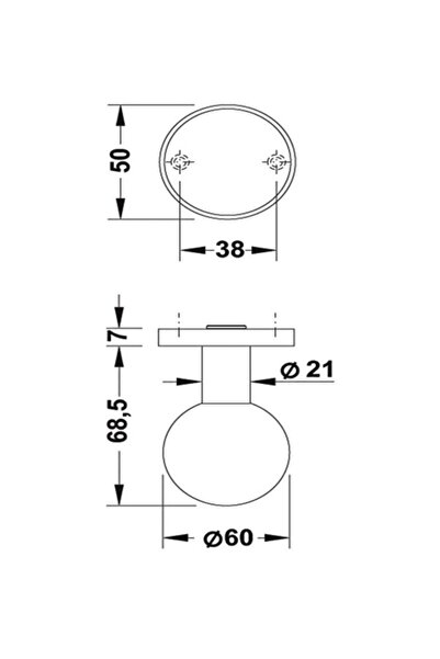 Hafele Mat Nikel Pomoli Topuz Kol Seti 900.70.066