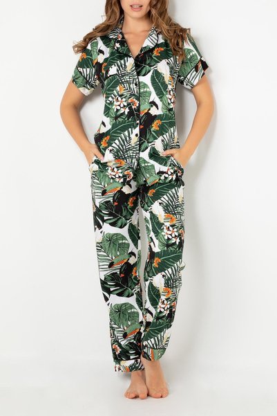 kingspearl Ivied Short Sleeve Women's Pajama Set