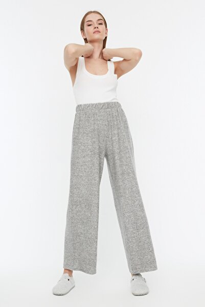 Trendyol Collection Pajama Bottoms - Gray - Wide leg