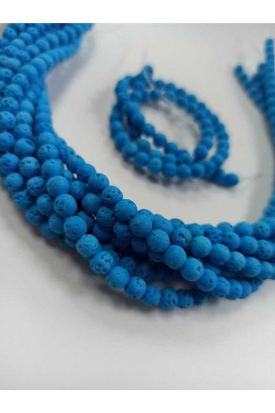 Yüksel Boncuk Σειρά φυσικών πολύτιμων λίθων 6 mm Blue Lava