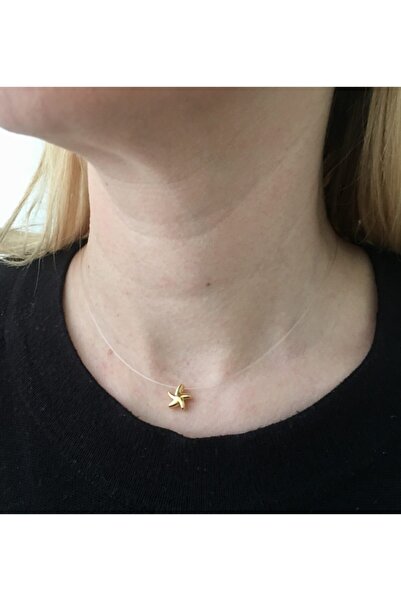 bygüneşaccessories Altın Kaplama Deniz Yıldızı Figürlü Esnek Şeffaf Ipli Haya...