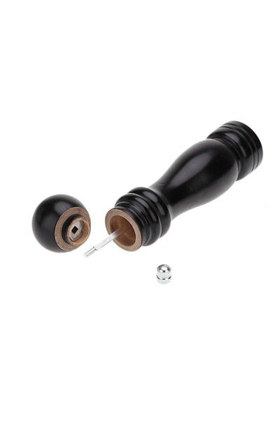 TechnoSmart Set of 2 Black Pepper Salt Coffee Spice Grinder Wooden Manual Hand Grinder Salt Shakers 2 Pieces Black