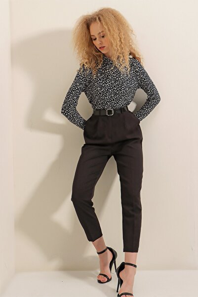 HAKKE Kemerli Arka Lastik Pantolon