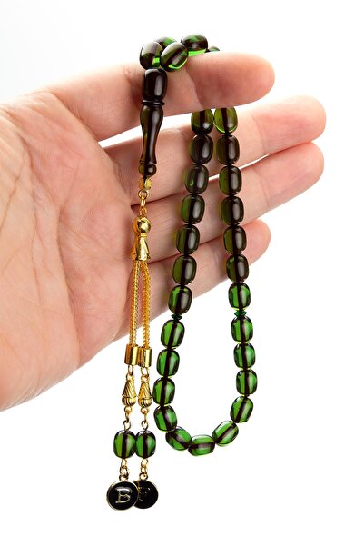 OTTOTESBİH Rozariu cu ciucuri cu litere cadou pentru bărbați, rozariu cu chihlimbar de foc