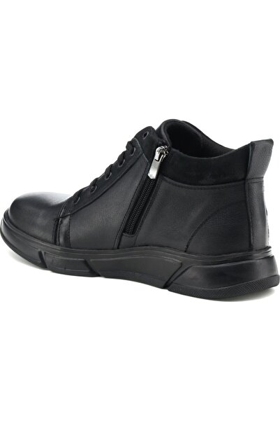 Polaris 102562 Siyah Hakiki Deri 5 Nokta Erkek Bot