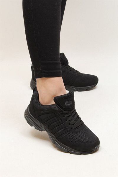 M.P. Unisex Lace-Up Black Running Shoes 211-6803