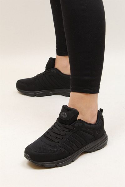 M.P. Unisex Lace-Up Black Running Shoes 211-6803