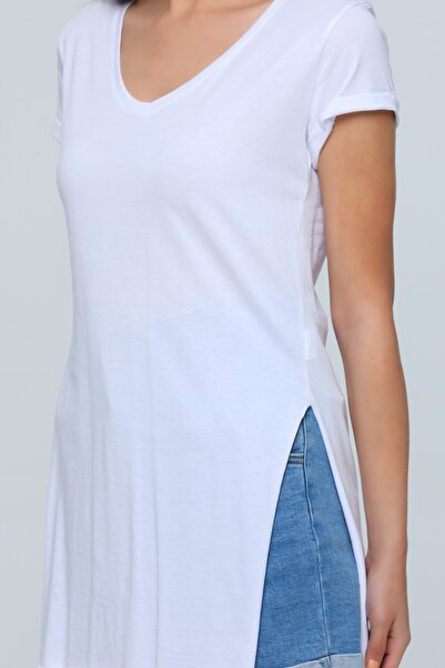 Winmoda34 Μπλουζάκι με σκίσιμο