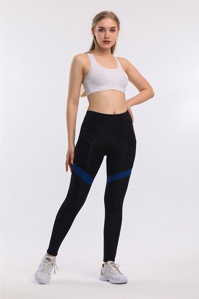 shopshop Colanți sport cu buzunare din plasă cu talie înaltă pentru femei-ss304