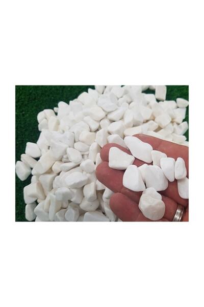 Doğuş Bahçe Beyaz Dolomit Taş 5 Kg 1,5-2,5 Cm Bahçe Taşı Dekoratif Taş Dere Taşı