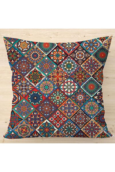 LadiesHome Özel Otantik Tasarım Çift Taraflı 43x43 Kırlent Kılıfı