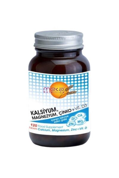 Meka Nutrition 120 قرص كالسيوم مغنيسيوم زنك فيتامين د