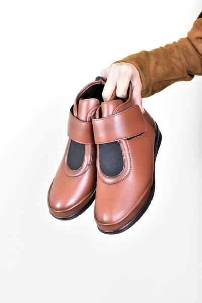 MORENİCA Γυναικείες μπότες Orthopedic Velcro Taba Mother