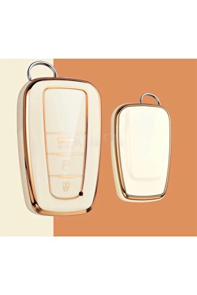 AYZ GARAGE Husă pentru chei Toyota Keyless Entry Material Tpu Crem