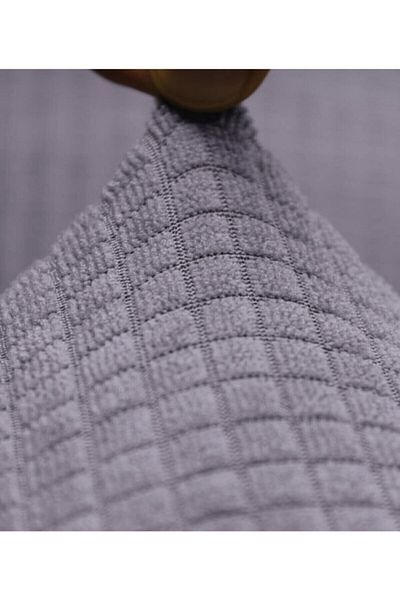 HaNemCe Gray Lycra Chair Cover - Washable 1 Piece