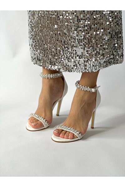 Ömer Ediz Shoes Pantofi din piele albă cu detaliu de piatră