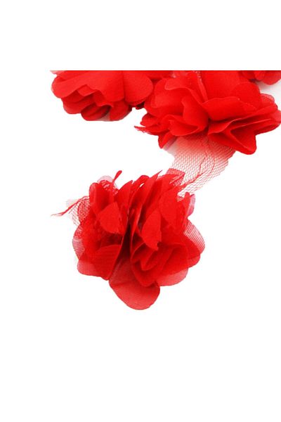 YENİ HEDİYELİK DÜNYAM Κόκκινο 1m Rose Laser Φτηνό Trending Tulle Edge Ornament Textile Design Ύφασμα Τεχνητό Στολίδι