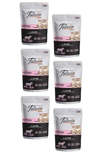 Felicia Tahılsız Yavru Kuzu Etli Yaş Kedi Maması 85 gr (6 Adet)
