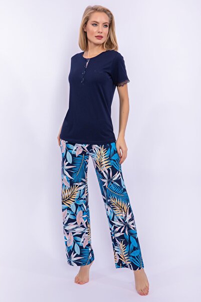 Pierre Cardin Γυναικεία ενδύματα σπιτιού με μοτίβο σε μπλε ναυτικό