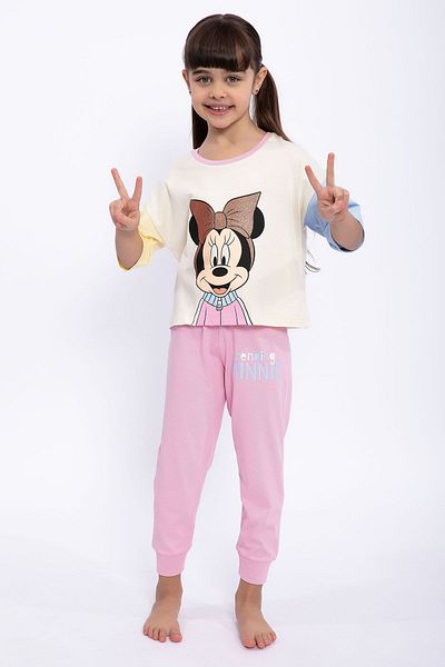 Minnie Mouse Σετ πιτζάμες για κορίτσια με άδεια Trending Minnie Ivory