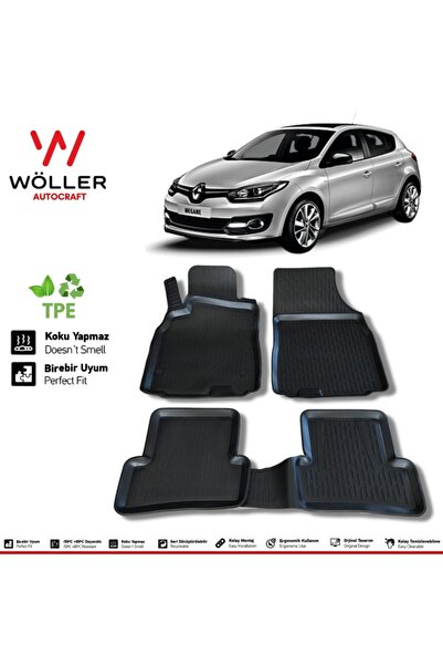 wöller Renault Megane 3 Uyumlu Paspas 2009 2015 Arası 3d Havuzlu Paspas