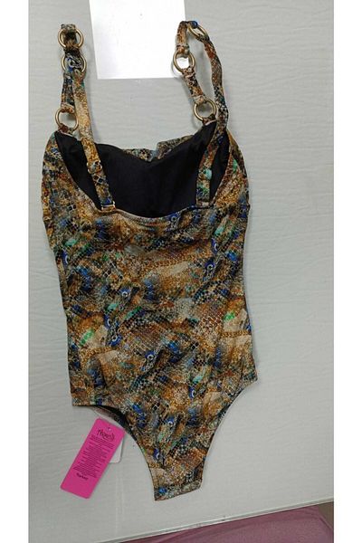 Armes Patterned Ring Detailed Swimsuit