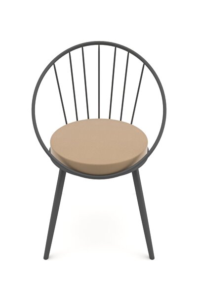 Evdemo Eylül Metal Tel Sandalye Antrasit Gri