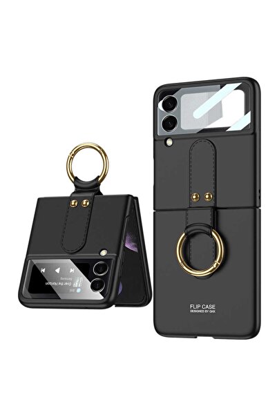 Nezih Case Samsung Galaxy Z Flip 3 Uyumlu Katlanabilir Yüzüklü Flip Ring Kıpt...