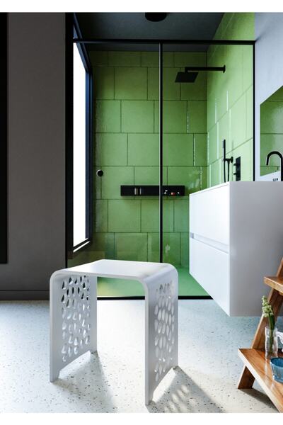 CORİAN AKRİLİK Akrilik Corian Tabure