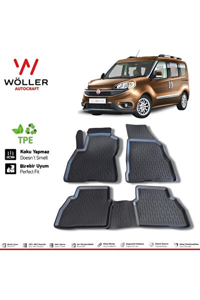 wöller Fiat Doblo Paspas 2010 2023 Arası Uyumlu 3d Havuzlu Paspas