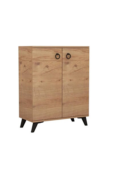 Genel Markalar Simurg 2 Kapaklı 4 Raflı Ayakkabılık Atlantik Çam