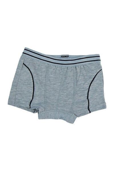 Tutku Tec0133 / Çocuk Elastan Boxer (6 ADET) | Gri