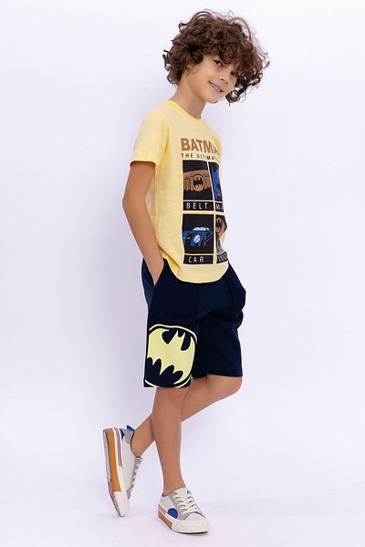 Batman Licensed The Ultimate Kit Light Yellow Boy Bermuda Suit