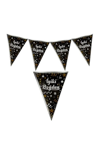 Deniz Parti عيد ميلاد سعيد، راية مثلثة سوداء