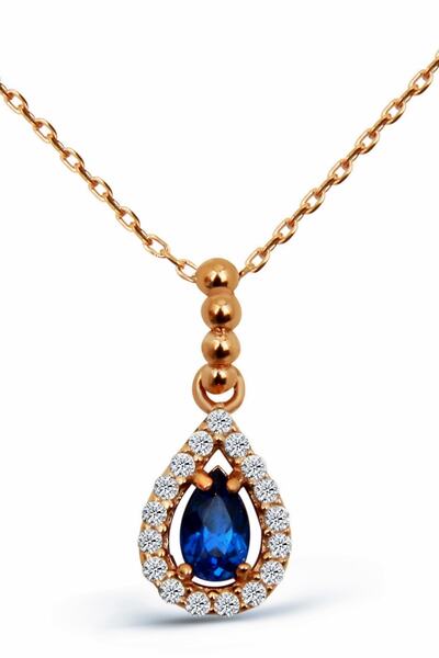 Argentum Concept Zirkon Taşlı Rose 925 Ayar Gümüş Kolye - N094201