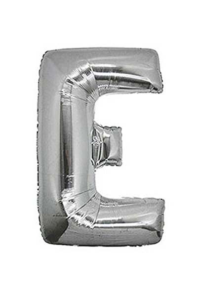 14Süs بالونة حرف E فويل فضية بالون حرف E حجم كبير 100 سم