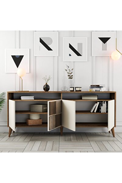 Variant Mobilya Milan Konsol  Ceviz / Krem